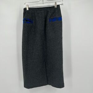 Ted Lapidus Women Skirt S Vintage Wool Old Money Midi Pencil Academia Minimalist